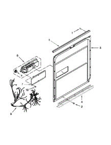Inner Door Parts parts for Kenmore Dishwasher 665.12762K312 (66512762K312, 665 12762K312) from AppliancePartsPros.com