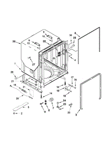 Tub And Frame Parts parts for Kenmore Dishwasher 665.12763K311 (66512763K311, 665 12763K311) from AppliancePartsPros.com