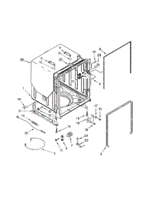Tub & Frame parts for Kenmore Dishwasher 665.12763K313 (66512763K313, 665 12763K313) from AppliancePartsPros.com