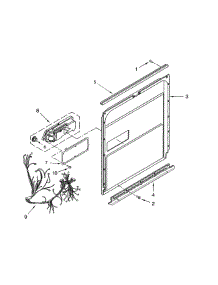 Inner Door parts for Kenmore Dishwasher 665.12763K313 (66512763K313, 665 12763K313) from AppliancePartsPros.com