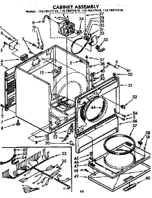 Cabinet Assembly parts for Kenmore Dryer 110.76677610 (11076677610, 110 76677610) from AppliancePartsPros.com