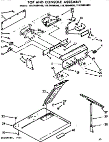 Top And Console Assembly parts for Kenmore Dryer 110.76694400 (11076694400, 110 76694400) from AppliancePartsPros.com