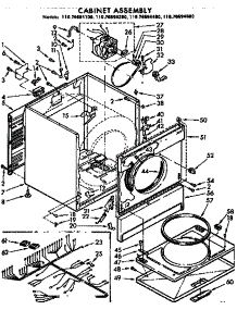 Cabinet Assembly parts for Kenmore Dryer 110.76694600 (11076694600, 110 76694600) from AppliancePartsPros.com