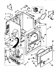 Cabinet parts for Kenmore Dryer 110.76712690 (11076712690, 110 76712690) from AppliancePartsPros.com