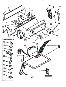 Top And Console parts for Kenmore Dryer 110.76712692 (11076712692, 110 76712692) from AppliancePartsPros.com