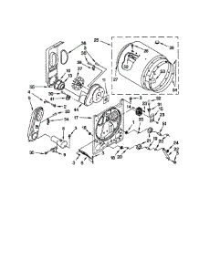 Bulkhead parts for Kenmore Dryer 110.76712695 (11076712695, 110 76712695) from AppliancePartsPros.com
