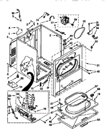 Cabinet parts for Kenmore Dryer 110.76722690 (11076722690, 110 76722690) from AppliancePartsPros.com