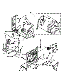 Bulkhead parts for Kenmore Dryer 110.76722694 (11076722694, 110 76722694) from AppliancePartsPros.com