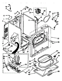 Cabinet parts for Kenmore Dryer 110.76722694 (11076722694, 110 76722694) from AppliancePartsPros.com