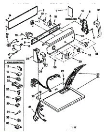 Top And Console parts for Kenmore Dryer 110.76722694 (11076722694, 110 76722694) from AppliancePartsPros.com