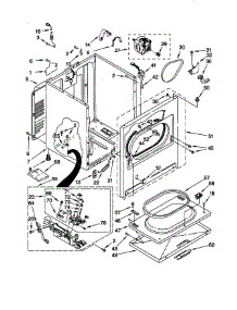 Cabinet parts for Kenmore Dryer 110.76722695 (11076722695, 110 76722695) from AppliancePartsPros.com