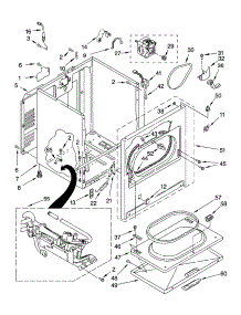 Cabinet Parts parts for Kenmore Dryer 110.76732500 (11076732500, 110 76732500) from AppliancePartsPros.com