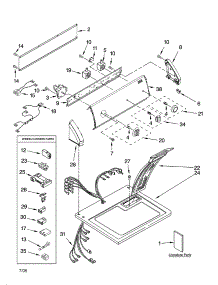 Top And Console Parts parts for Kenmore Dryer 110.76742500 (11076742500, 110 76742500) from AppliancePartsPros.com