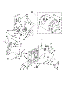 Bulkhead Parts parts for Kenmore Dryer 110.76742501 (11076742501, 110 76742501) from AppliancePartsPros.com