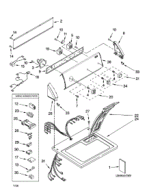 Top And Console Parts parts for Kenmore Dryer 110.76752500 (11076752500, 110 76752500) from AppliancePartsPros.com