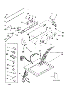 Top And Console Parts parts for Kenmore Dryer 110.76752501 (11076752501, 110 76752501) from AppliancePartsPros.com
