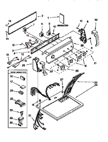 Top And Console parts for Kenmore Dryer 110.76801690 (11076801690, 110 76801690) from AppliancePartsPros.com