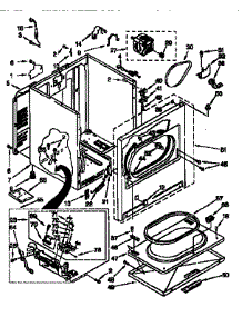Cabinet parts for Kenmore Dryer 110.76801691 (11076801691, 110 76801691) from AppliancePartsPros.com