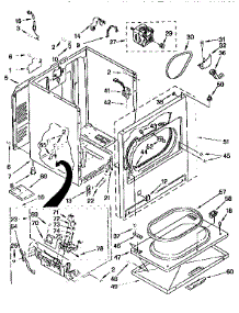 Cabinet parts for Kenmore Dryer 110.76801693 (11076801693, 110 76801693) from AppliancePartsPros.com