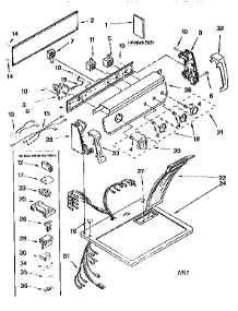 Top And Console parts for Kenmore Dryer 110.76801693 (11076801693, 110 76801693) from AppliancePartsPros.com