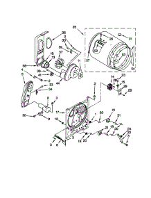 Bulkhead parts for Kenmore Dryer 110.76801695 (11076801695, 110 76801695) from AppliancePartsPros.com