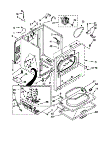 Cabinet parts for Kenmore Dryer 110.76801695 (11076801695, 110 76801695) from AppliancePartsPros.com