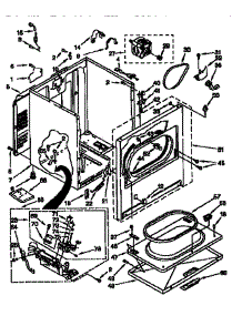 Cabinet parts for Kenmore Dryer 110.76812691 (11076812691, 110 76812691) from AppliancePartsPros.com