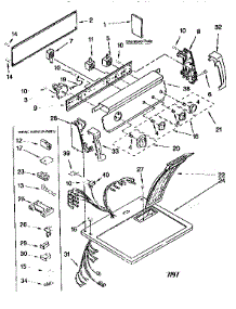 Top And Cosole parts for Kenmore Dryer 110.76812693 (11076812693, 110 76812693) from AppliancePartsPros.com