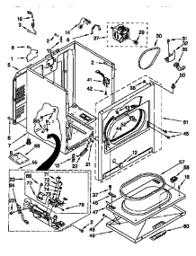 Cabinet parts for Kenmore Dryer 110.76812694 (11076812694, 110 76812694) from AppliancePartsPros.com
