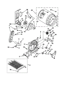 Bulkhead parts for Kenmore Dryer 110.76812695 (11076812695, 110 76812695) from AppliancePartsPros.com