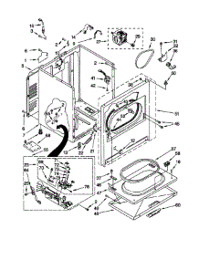 Cabinet parts for Kenmore Dryer 110.76812695 (11076812695, 110 76812695) from AppliancePartsPros.com