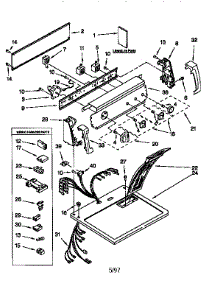 Top And Console parts for Kenmore Dryer 110.76814690 (11076814690, 110 76814690) from AppliancePartsPros.com