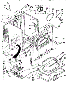 Cabinet parts for Kenmore Dryer 110.76814693 (11076814693, 110 76814693) from AppliancePartsPros.com