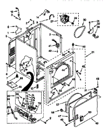 Cabinet parts for Kenmore Dryer 110.76822692 (11076822692, 110 76822692) from AppliancePartsPros.com