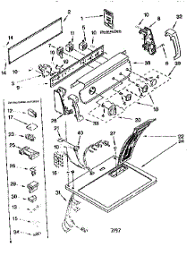 Top Console parts for Kenmore Dryer 110.76822693 (11076822693, 110 76822693) from AppliancePartsPros.com