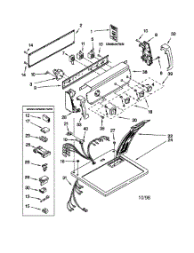 Top And Console parts for Kenmore Dryer 110.76822695 (11076822695, 110 76822695) from AppliancePartsPros.com