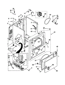 Cabinet parts for Kenmore Dryer 110.76822695 (11076822695, 110 76822695) from AppliancePartsPros.com