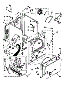 Cabinet parts for Kenmore Dryer 110.76824690 (11076824690, 110 76824690) from AppliancePartsPros.com