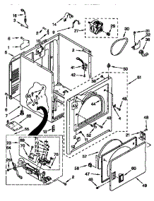 Cabinet parts for Kenmore Dryer 110.76824694 (11076824694, 110 76824694) from AppliancePartsPros.com