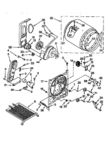 Bulkhead parts for Kenmore Dryer 110.76824694 (11076824694, 110 76824694) from AppliancePartsPros.com