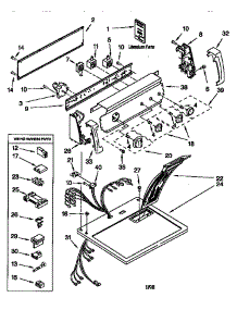 Top And Console parts for Kenmore Dryer 110.76824694 (11076824694, 110 76824694) from AppliancePartsPros.com