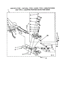Burner Assembly parts for Kenmore Dryer 110.76824695 (11076824695, 110 76824695) from AppliancePartsPros.com