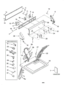 Top And Console Parts parts for Kenmore Dryer 110.76842501 (11076842501, 110 76842501) from AppliancePartsPros.com