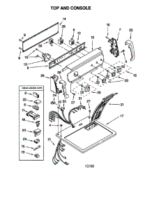 Top And Console parts for Kenmore Dryer 110.76852695 (11076852695, 110 76852695) from AppliancePartsPros.com