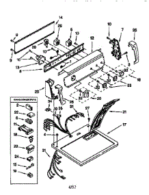 Top And Console parts for Kenmore Dryer 110.76854692 (11076854692, 110 76854692) from AppliancePartsPros.com