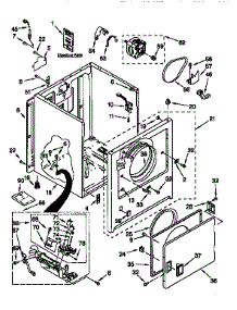 Cabinet parts for Kenmore Dryer 110.76854692 (11076854692, 110 76854692) from AppliancePartsPros.com