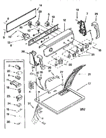Top And Console parts for Kenmore Dryer 110.76854693 (11076854693, 110 76854693) from AppliancePartsPros.com