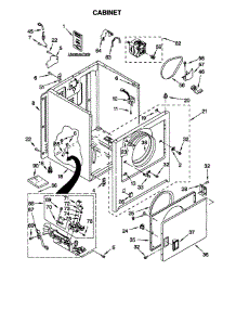 Cabinet parts for Kenmore Dryer 110.76854695 (11076854695, 110 76854695) from AppliancePartsPros.com