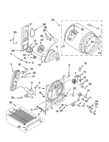 Bulkhead Parts parts for Kenmore Dryer 110.76862500 (11076862500, 110 76862500) from AppliancePartsPros.com