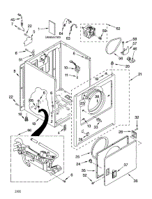 Cabinet Parts parts for Kenmore Dryer 110.76872501 (11076872501, 110 76872501) from AppliancePartsPros.com